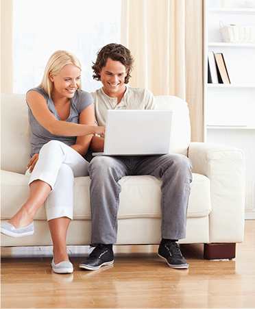 couple with Laptop